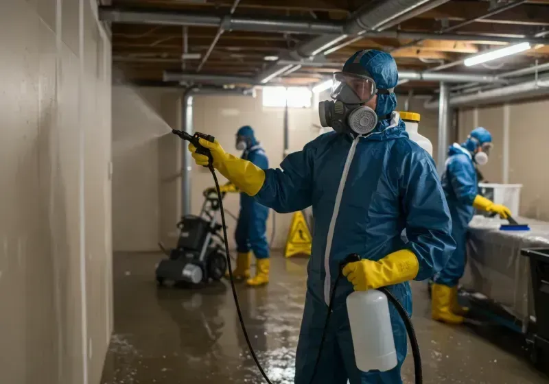 Basement Sanitization and Antimicrobial Treatment process in Ladson, SC