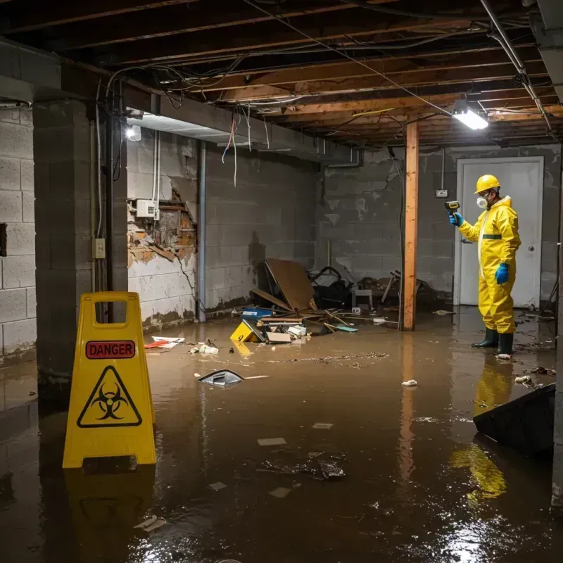 Flooded Basement Electrical Hazard in Ladson, SC Property